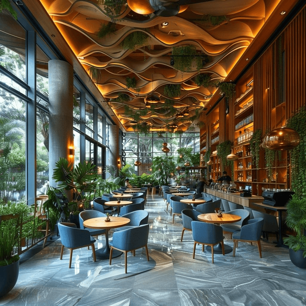 Modern restaurant interior