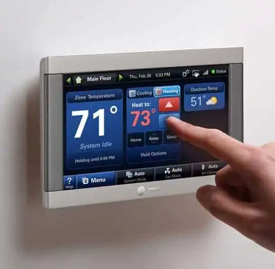 Digital air balancing screen used to control HVAC airflow and temperature